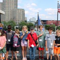 Campers pose for a group photo